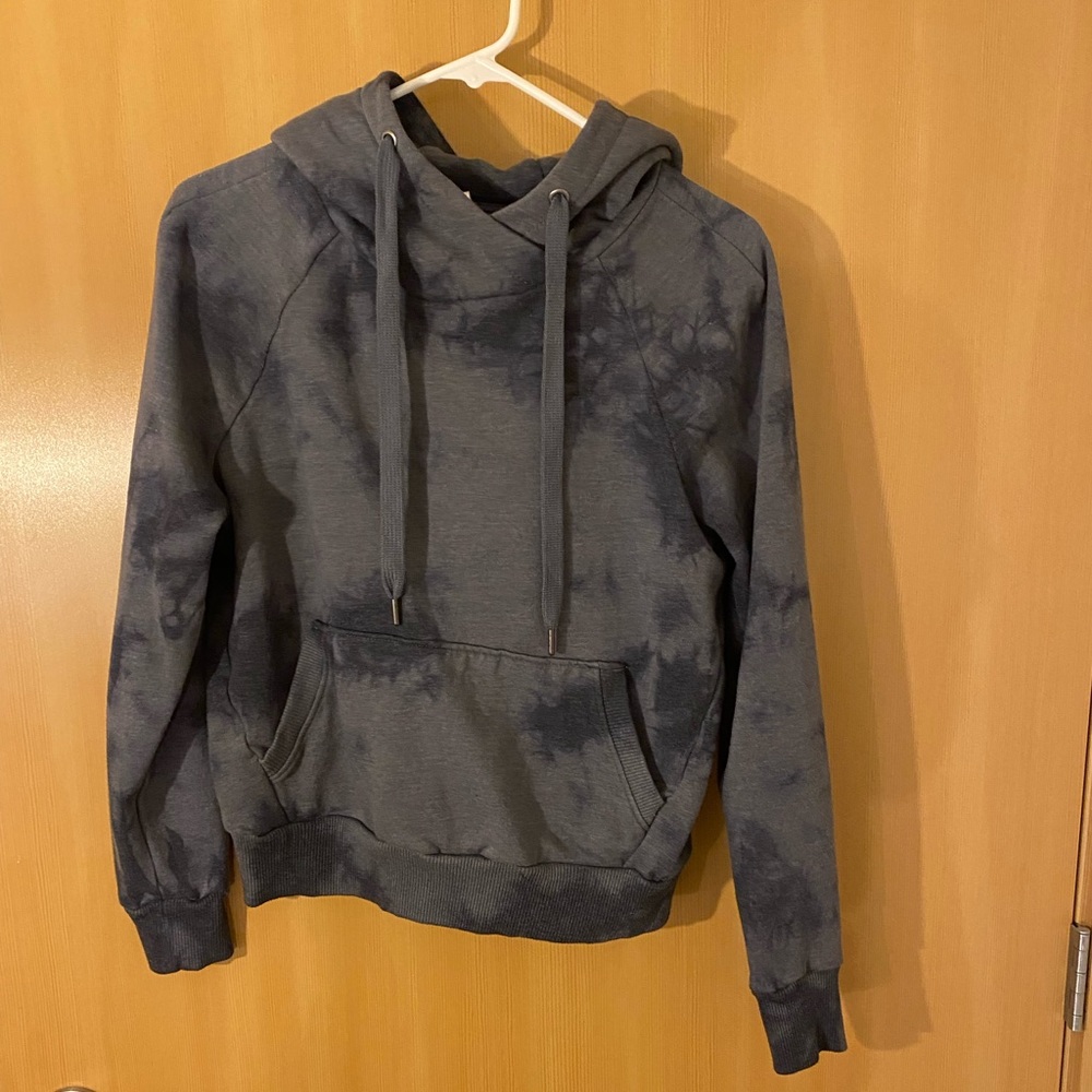 Crop acid wash hoodie size small